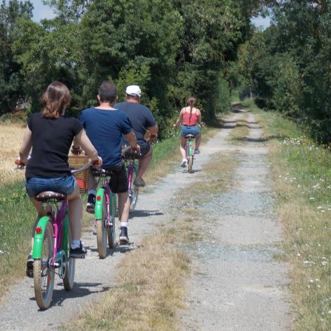 Balade vélo le long des chemins blancs